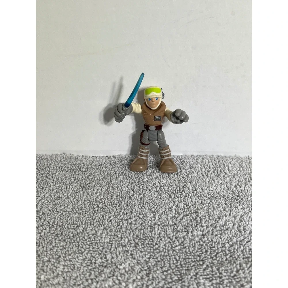 Star Wars Galactic Heroes Luke Skywalker Hoth Action Figure Blue Lightsaber 2.5